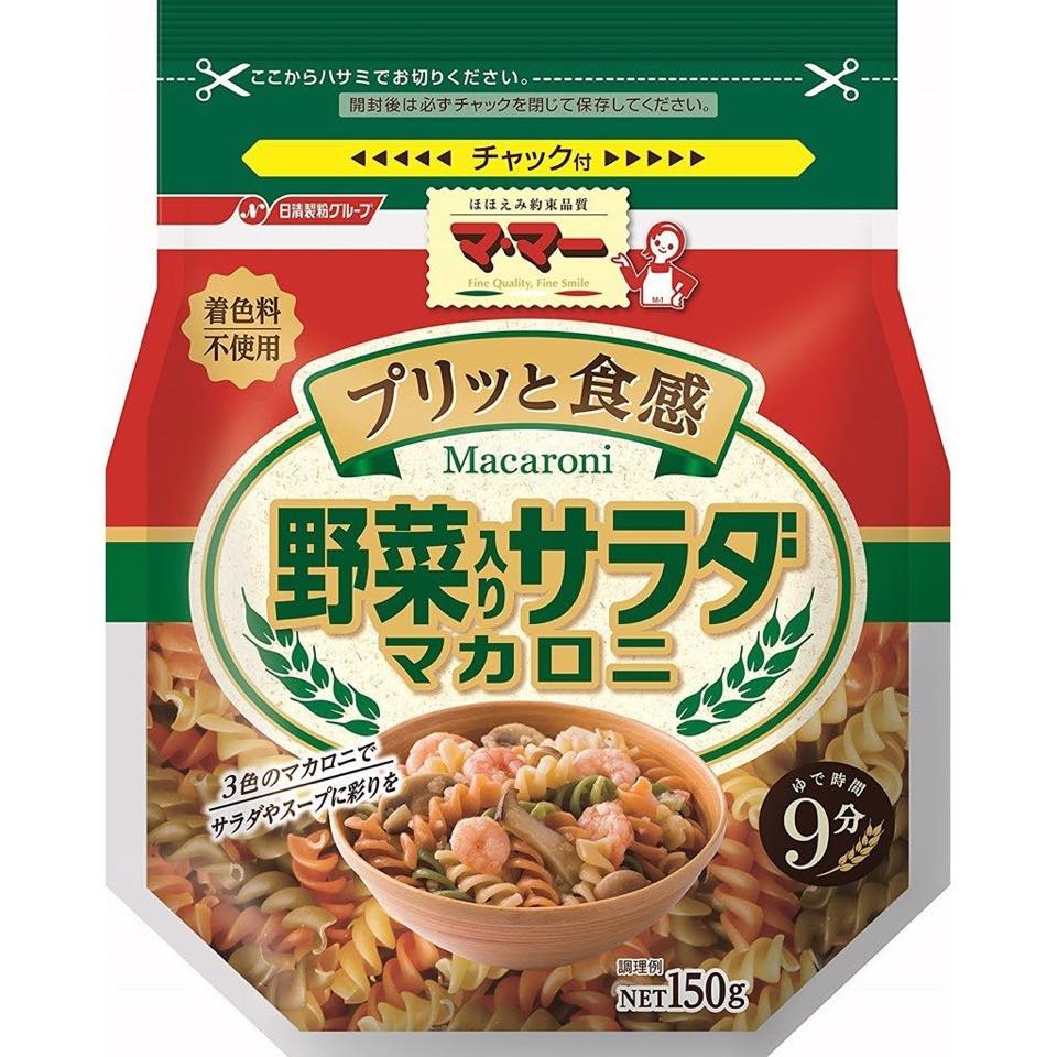 Nui xoắn rau củ NISSIN Macaroni