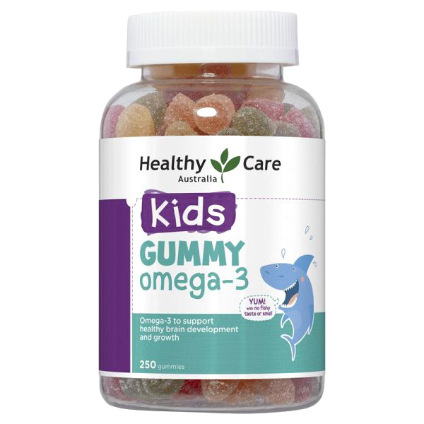Kẹo Dẻo Gummy Omega-3 Healthy Care cho bé trên 2 tuổi (250 viên) Úc