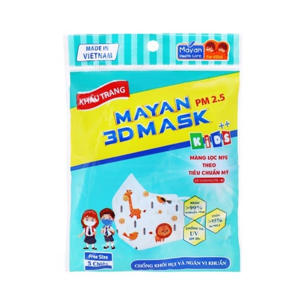 Khẩu trang trẻ em Mayan 3D mask Kids++ PM 2.5