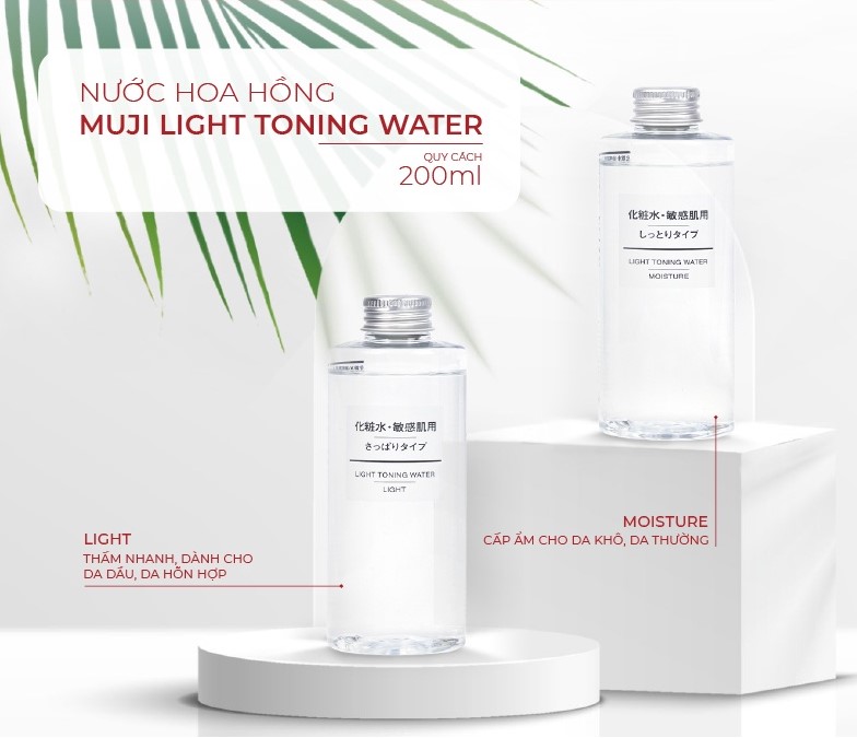 Nước hoa hồng Toner MUJI cân bằng da Nhật Bản 200ml