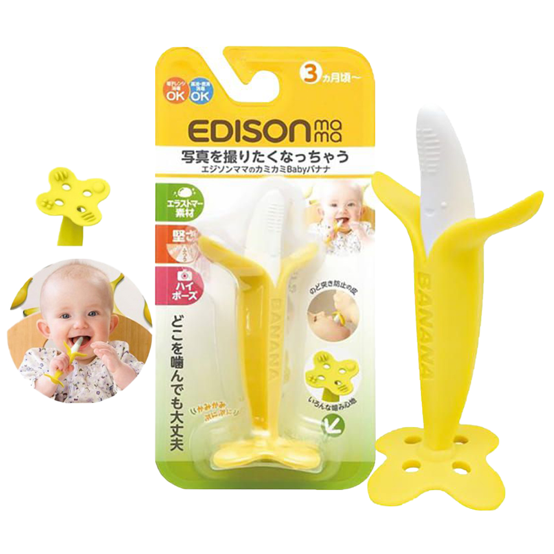 Gặm Nướu Hình Chuối Edison Mama Nhật Bản cho bé trên 3 tháng tuổi 29g